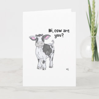 De Agradecimiento Hola, Cow ¿Eres? Tarjeta