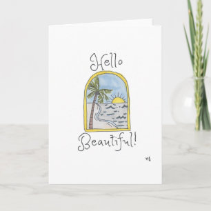 De Agradecimiento Hola hermosa tarjeta