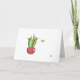 De Agradecimiento Hola - Tarjeta Cactus