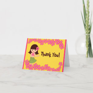 De Agradecimiento Hula Chica Gracias Tarjeta