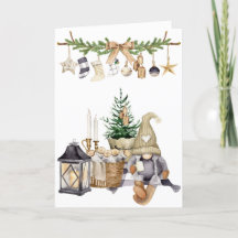 Hygge, Joy, Peace, Harmony Holiday Tarjeta plegada