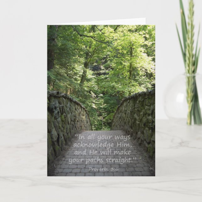 De Agradecimiento Inspirador (Prov. 3: 6) tarjeta (Anverso)