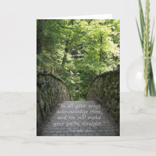 De Agradecimiento Inspirador (Prov. 3: 6) tarjeta
