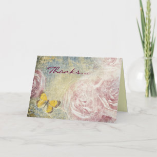 De Agradecimiento JEANS ROSAS Y MARIPOSAS Gracias Tarjeta