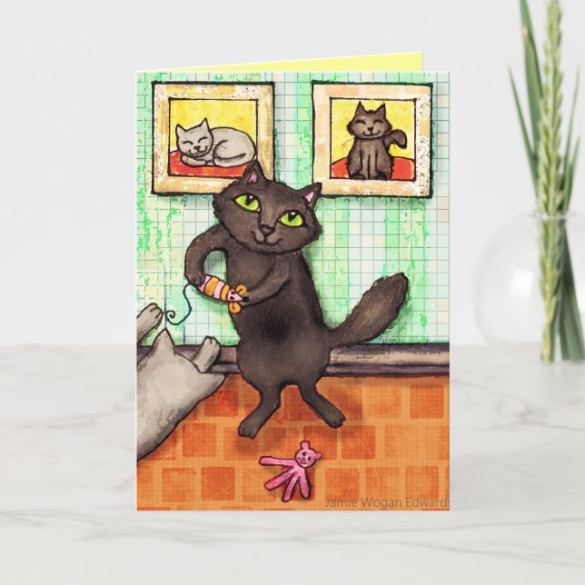 De Agradecimiento La amistad del personalizado Cat Lover / Tarjeta d (Anverso)