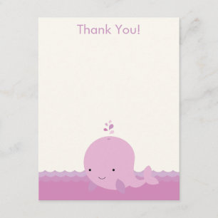 De Agradecimiento La ballena moderna Baby Shower le agradece tarjeta