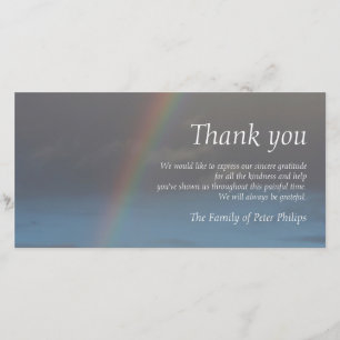 De Agradecimiento La condolencia del arco iris 2 le agradece tarjeta