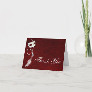 De Agradecimiento La mascarada roja del vintage le agradece tarjeta