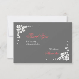 De Agradecimiento La novia elegante le agradece la tarjeta 3.5x5