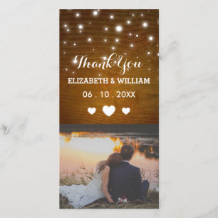 De Agradecimiento La Shabby Chic Boda Rusa Gracias Tarjeta Fotográfi