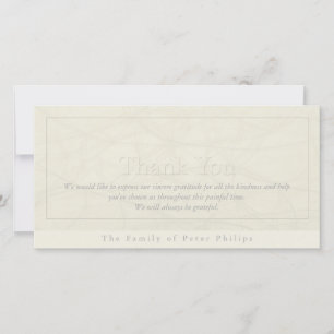 De Agradecimiento La simplicidad 1 condolencia le agradece tarjeta