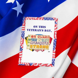 De Agradecimiento La tarjeta del día del veterano Personalizado del