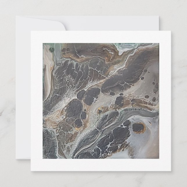 De Agradecimiento la tarjeta plana cuadrada serpentina (Anverso)