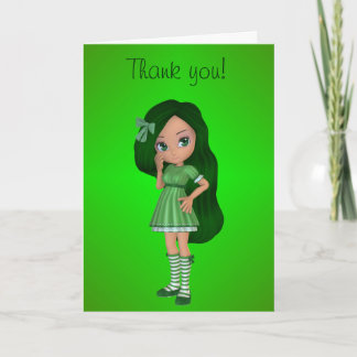De Agradecimiento Lady Lime Gracias Tarjeta