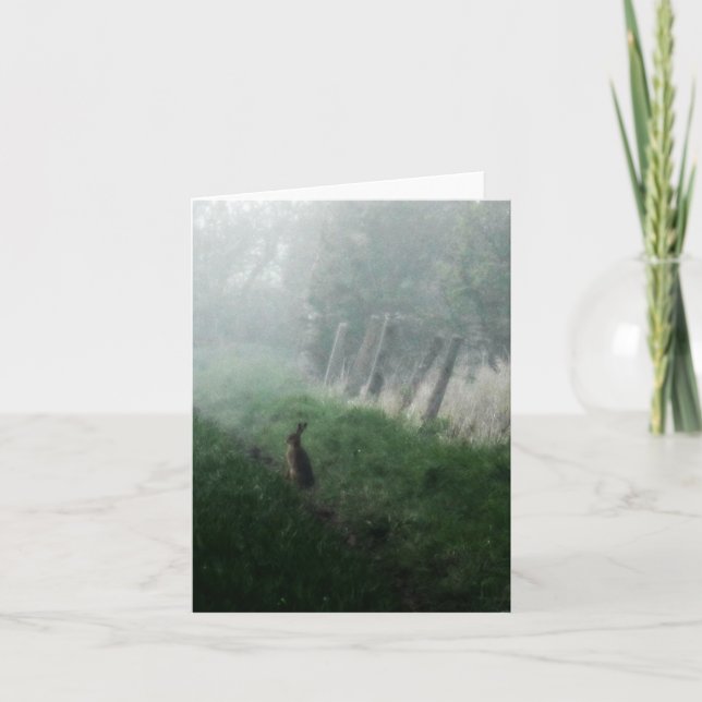 De Agradecimiento "Las liebres que vi en mi" tarjeta en blanco ideal (Anverso)