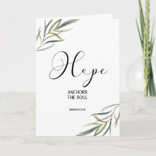 De Agradecimiento Leafy Bible Verse Gracias tarjeta doblada