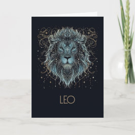De Agradecimiento Leo Zodiac Constellation Blank Tarjeta plegada