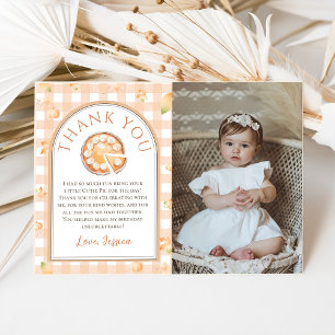 De Agradecimiento Little Cutie Pie Birthday Foto Gracias tarjeta