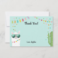 Llama Rama Gracias Tarjeta Fiesta Fiesta Alpaca