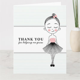 De Agradecimiento Maestra Dulce Niña Gracias Tarjeta Doble