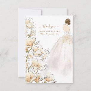De Agradecimiento Magnolia Bride Futuro Sra. Gracias tarjeta