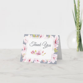 De Agradecimiento Magnolia Charm Watercolor Floral Gracias Tarjeta