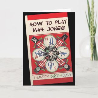 De Agradecimiento Mah Jongg Cómo Jugar Tarjeta