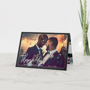 De Agradecimiento Mahogany Masculine Boda Gracias Tarjeta