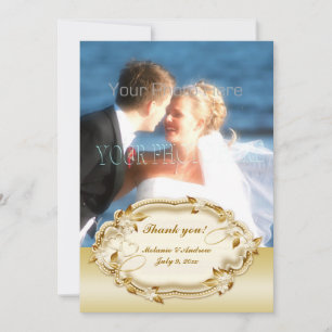 De Agradecimiento Marco Ornate Gold, tarjeta fotográfica