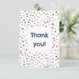 De Agradecimiento Marcus Confetti Watercolor Dots Gracias Tarjeta