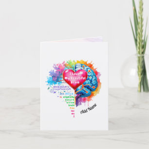 De Agradecimiento Me Encanta Mi Hermoso Cerebro, Importa Tarjeta Dob