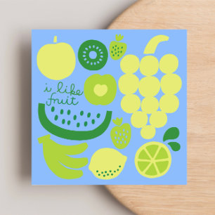 De Agradecimiento Me gusta la tarjeta plana FRUIT
