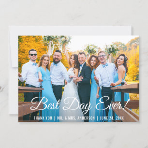 De Agradecimiento Mejor Día Boda Gracias Tarjeta Fotográfica