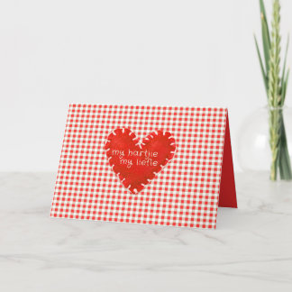 De Agradecimiento Mi Hartjie Mi Liefie Corazón Aplique Tarjeta