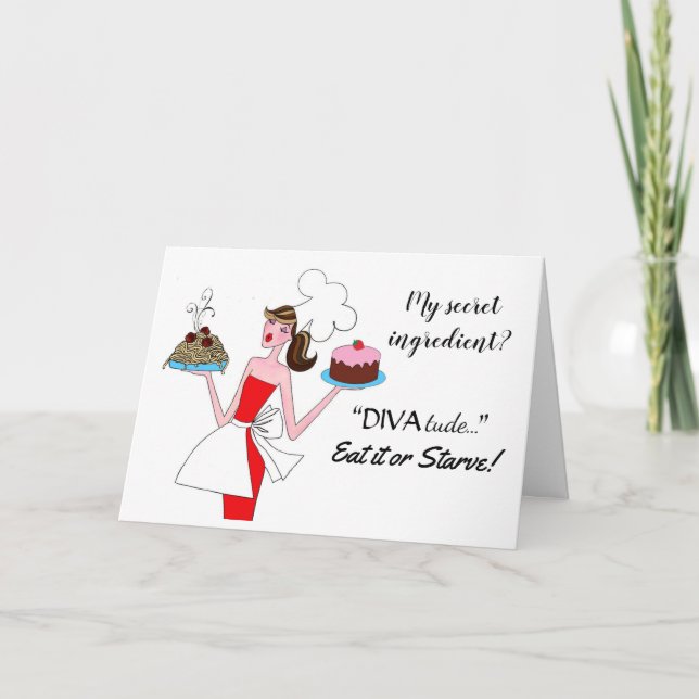 De Agradecimiento "¡Mi ingrediente secreto es DIVAtude!" Tarjeta (Anverso)