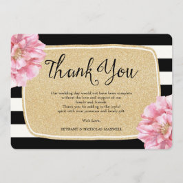 De Agradecimiento Moda floral Foto Gracias Tarjeta / Champagne