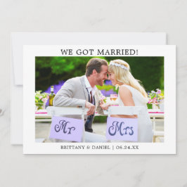 De Agradecimiento ¡Moderno Minimalista Simple Nos Casamos! Tarjeta