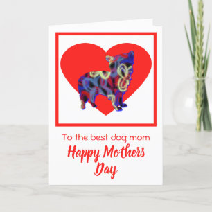 De Agradecimiento Morkie Silhouette Perro Red Heart Tarjeta del Día 