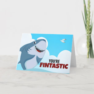 De Agradecimiento Muchachos Fintastic Shark Fiesta Gracias Tarjeta