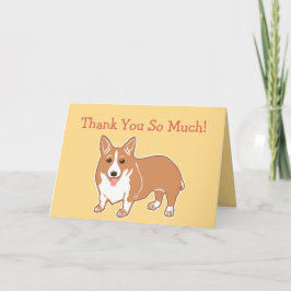 De Agradecimiento Muchas Gracias Tarjeta Corgi