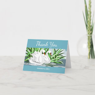 De Agradecimiento Mute Swan Boda Gracias Tarjeta