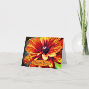 De Agradecimiento Naranja Black Eyed Susan Flower Gracias Tarjeta