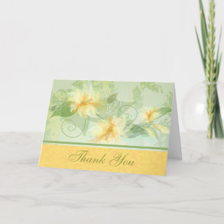 De Agradecimiento Naranja Floral Gracias Tarjeta Con Damasco