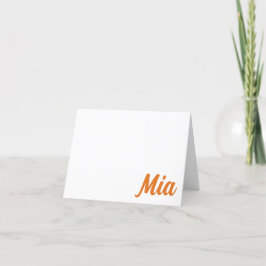 De Agradecimiento NARANJA, NAVY Auburn, tarjeta personalizada AL