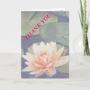 DE AGRADECIMIENTO NARANJA WATER LILY GRACIAS TARJETA