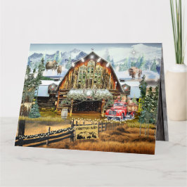 De Agradecimiento Navidades Evergreen Barn Holiday Tarjeta plegada -