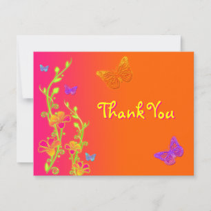 De Agradecimiento Neon Brights Bat Mitzvah Gracias Tarjeta 2