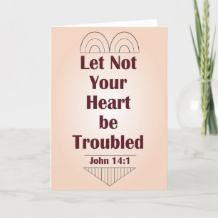 De Agradecimiento No te preocupes tu corazón. Tarjeta John 14:1