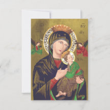 Nuestra Señora del Perpetuo Socorro Tarjeta Sagrad