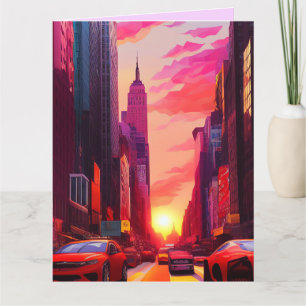 DE AGRADECIMIENTO NUEVA YORK CITY ART BIRTHDAY GRAN GRANDES TARJETA 